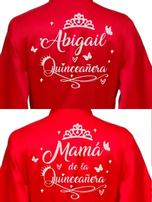 2 Batas quinceanera Red with Silver