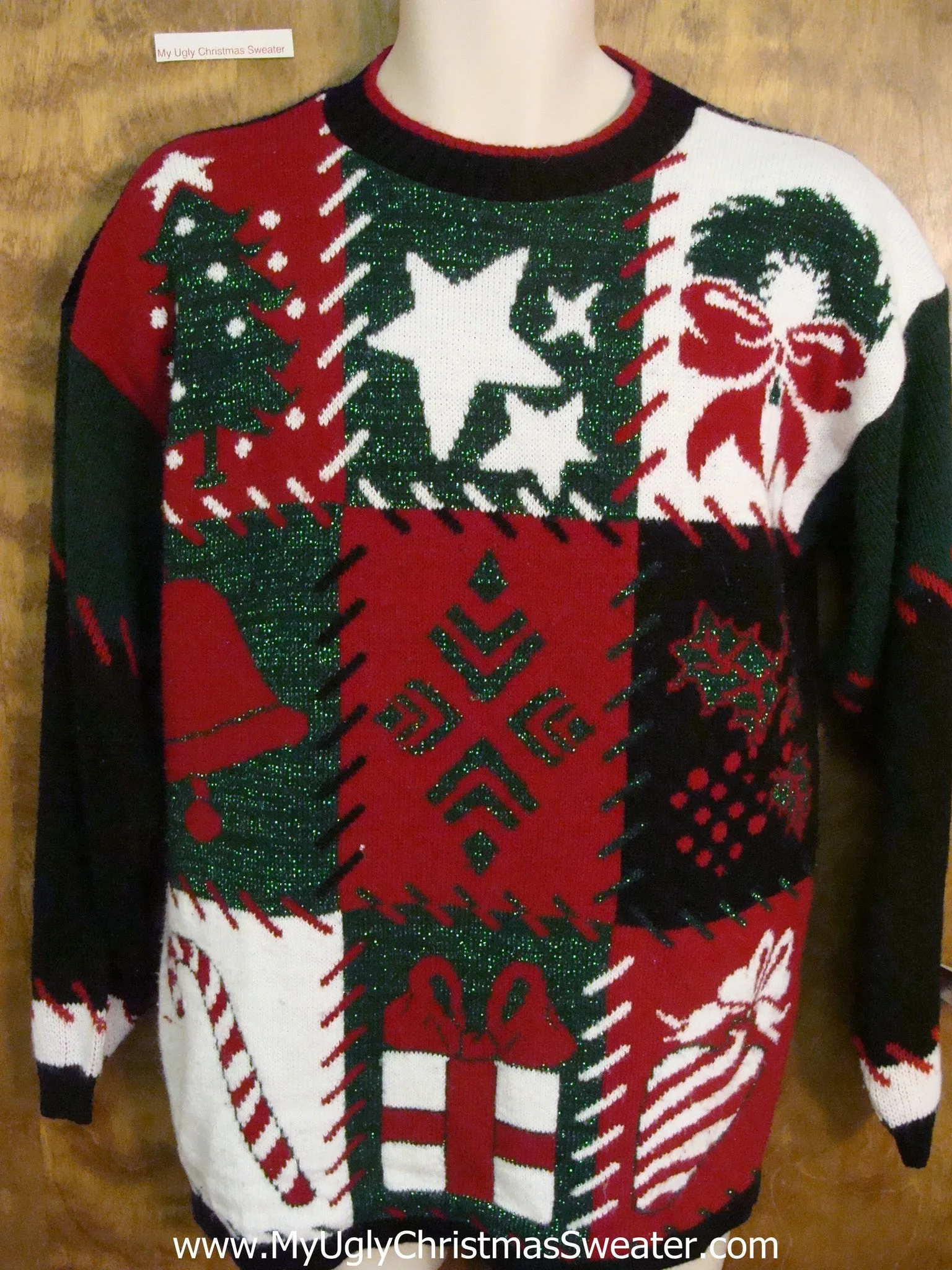 80s Crafty Horrible Christmas Sweater Pullover