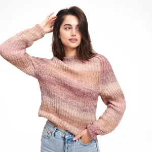 Alpaca-Blend Space Dye Crewneck Sweater