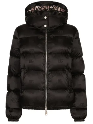 Black Monogram Jacquard Down Jacket