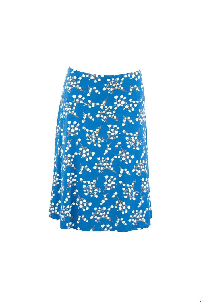 Blauw Rokje Met Bloesem Print | Zilch Skirt A-Line Blossom Jeans