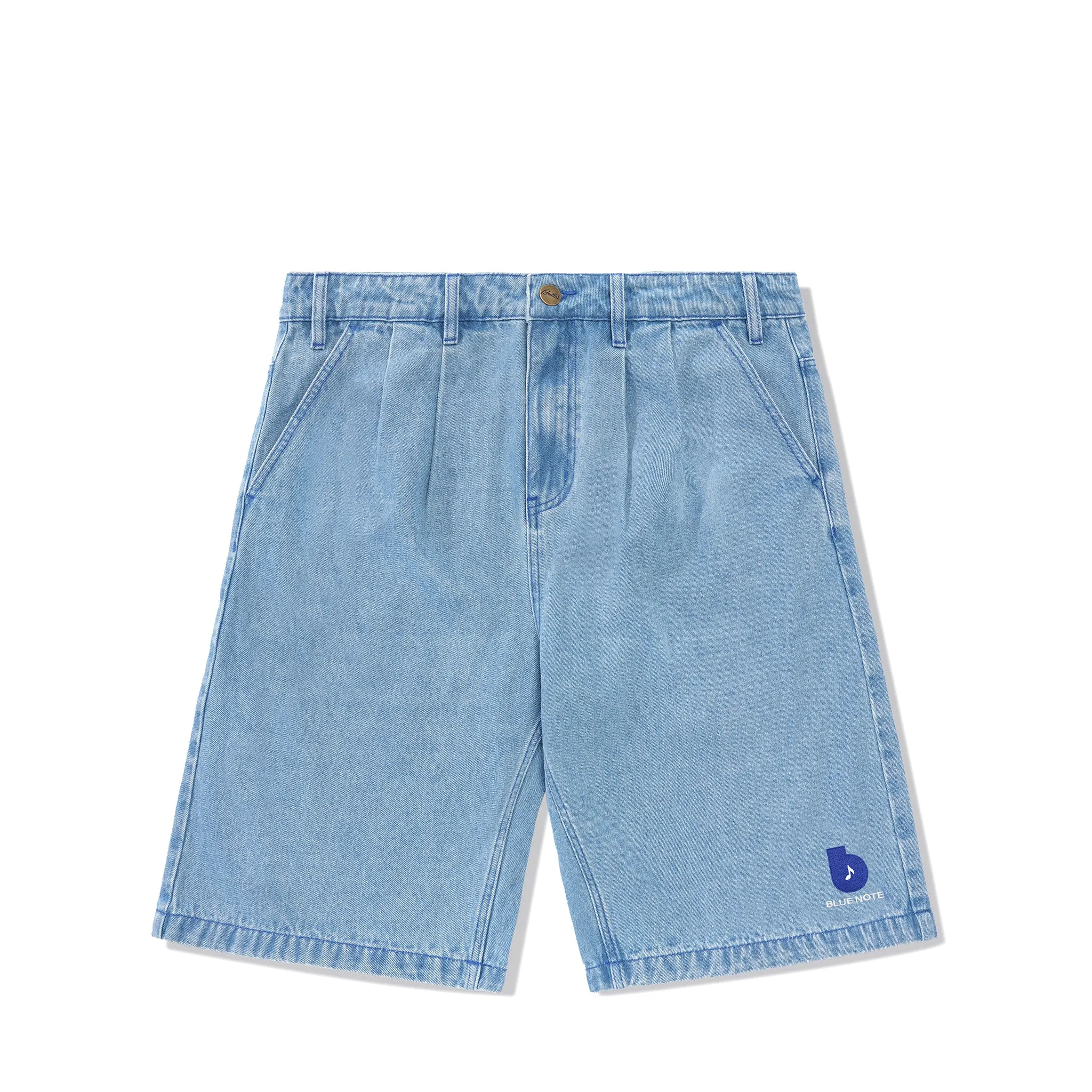 Butter Goods / Blue Note Pleated Denim Shorts Washed Indigo