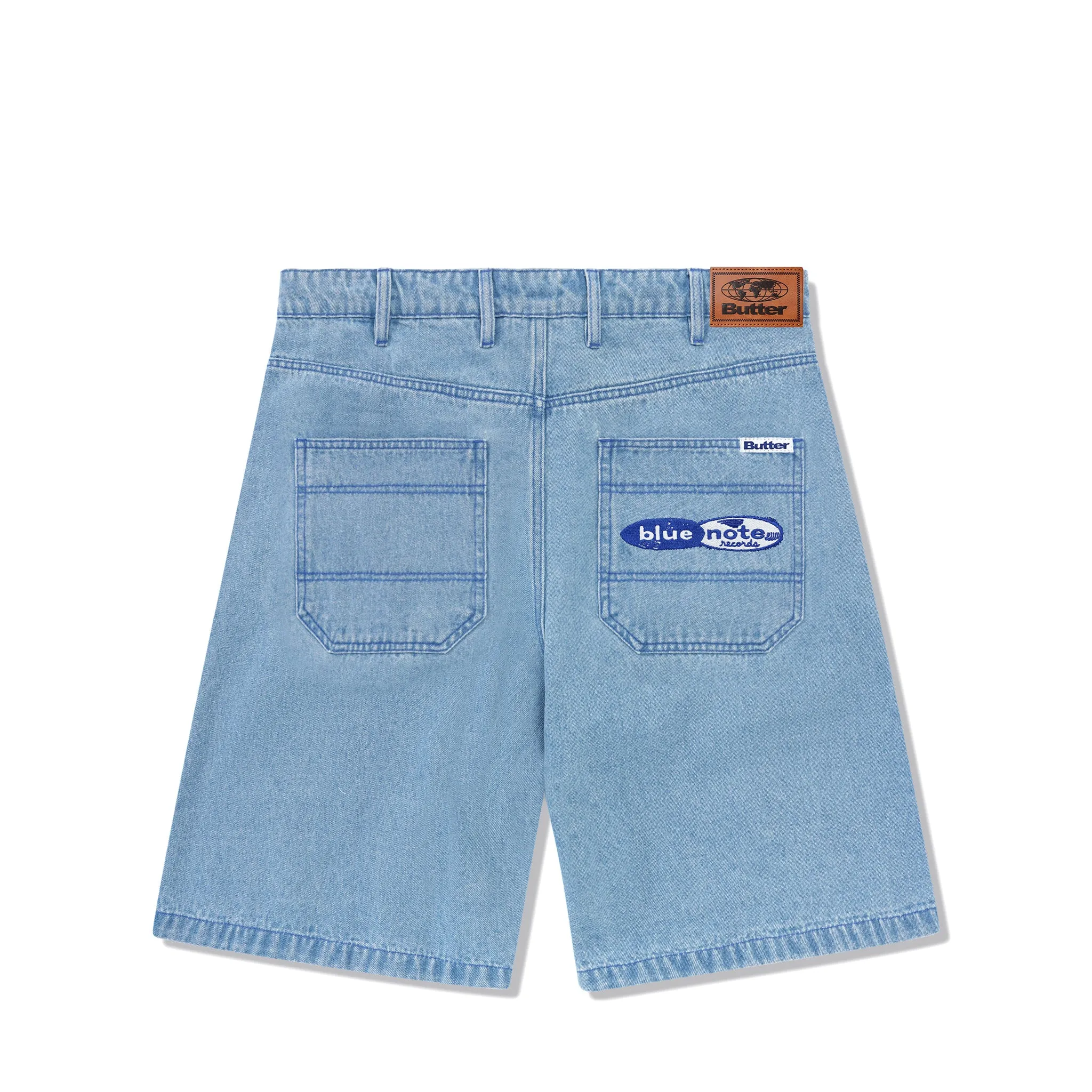 Butter Goods / Blue Note Pleated Denim Shorts Washed Indigo