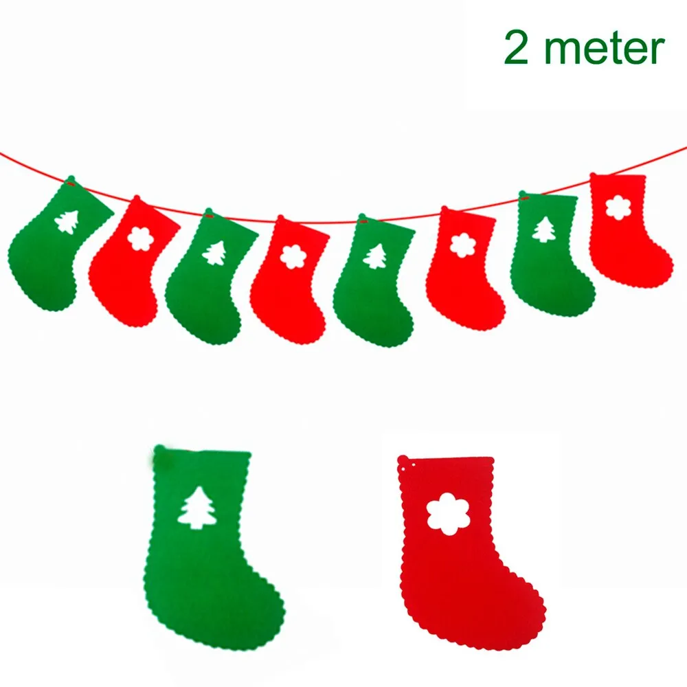 Christmas Banner Garland Merry Christmas Decor for Home Navidad Noel 2021 Christmas Ornaments Xmas Decor New Year