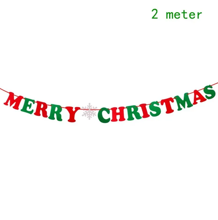 Christmas Banner Garland Merry Christmas Decor for Home Navidad Noel 2021 Christmas Ornaments Xmas Decor New Year