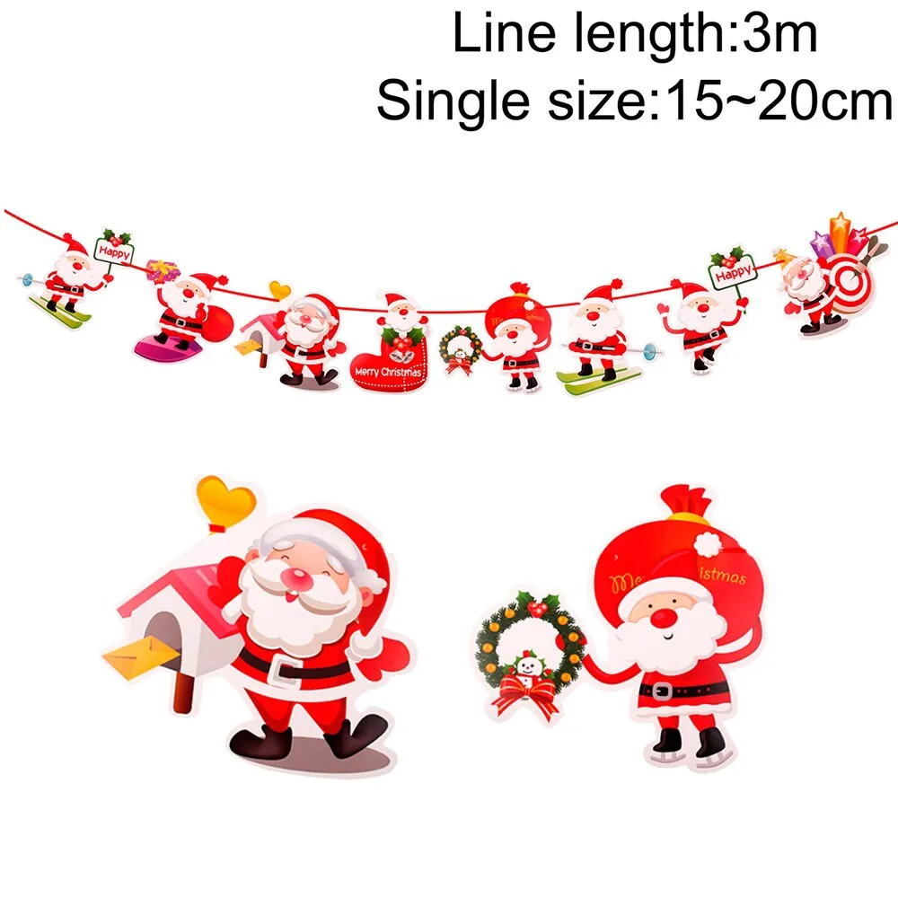 Christmas Banner Garland Merry Christmas Decor for Home Navidad Noel 2021 Christmas Ornaments Xmas Decor New Year