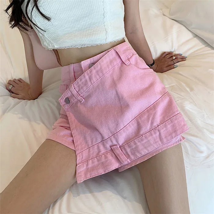 Danish Pastel Pink Heart Shorts