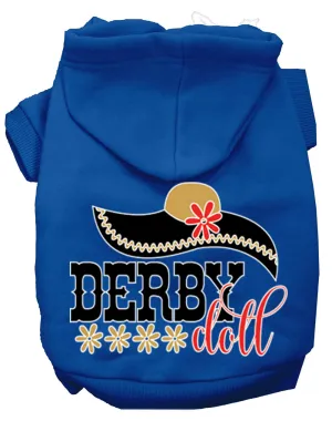 Derby Doll Screen Print Dog Hoodie Blue S