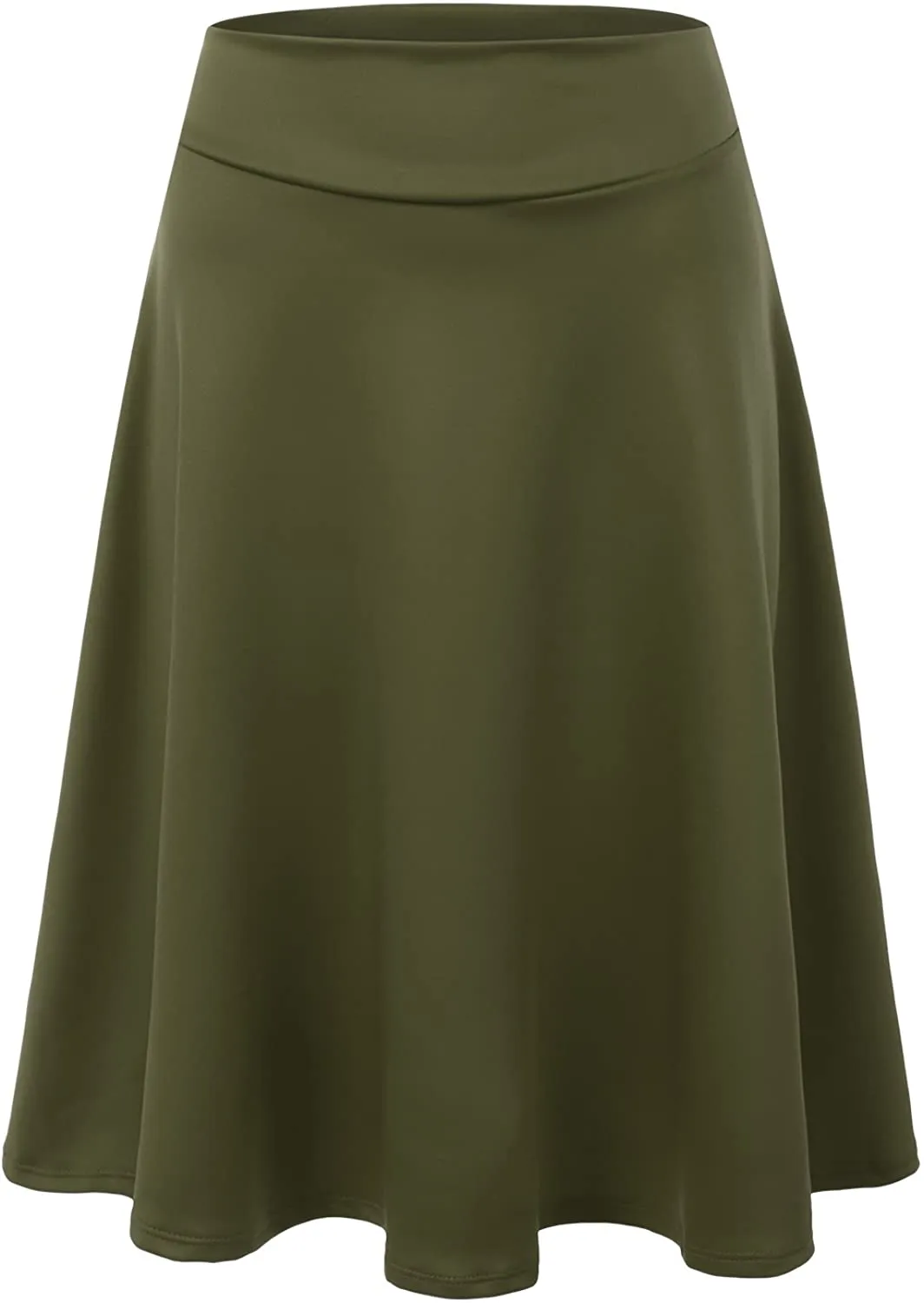 Doublju Womens High Waist Midi A-Line Skirt