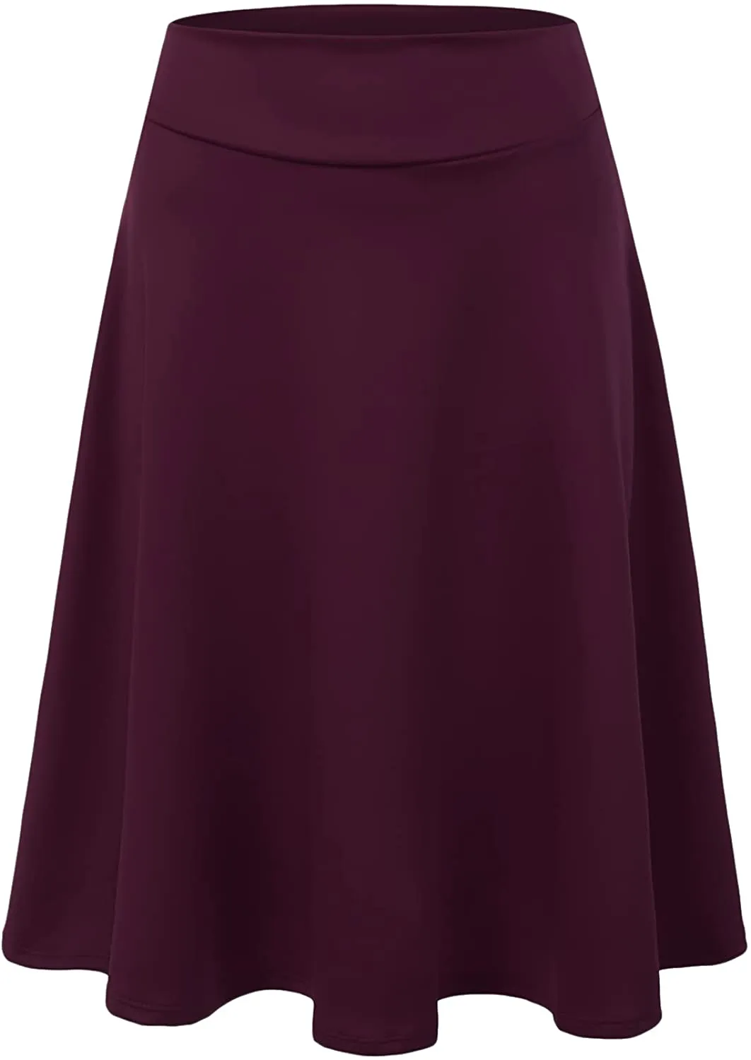 Doublju Womens High Waist Midi A-Line Skirt