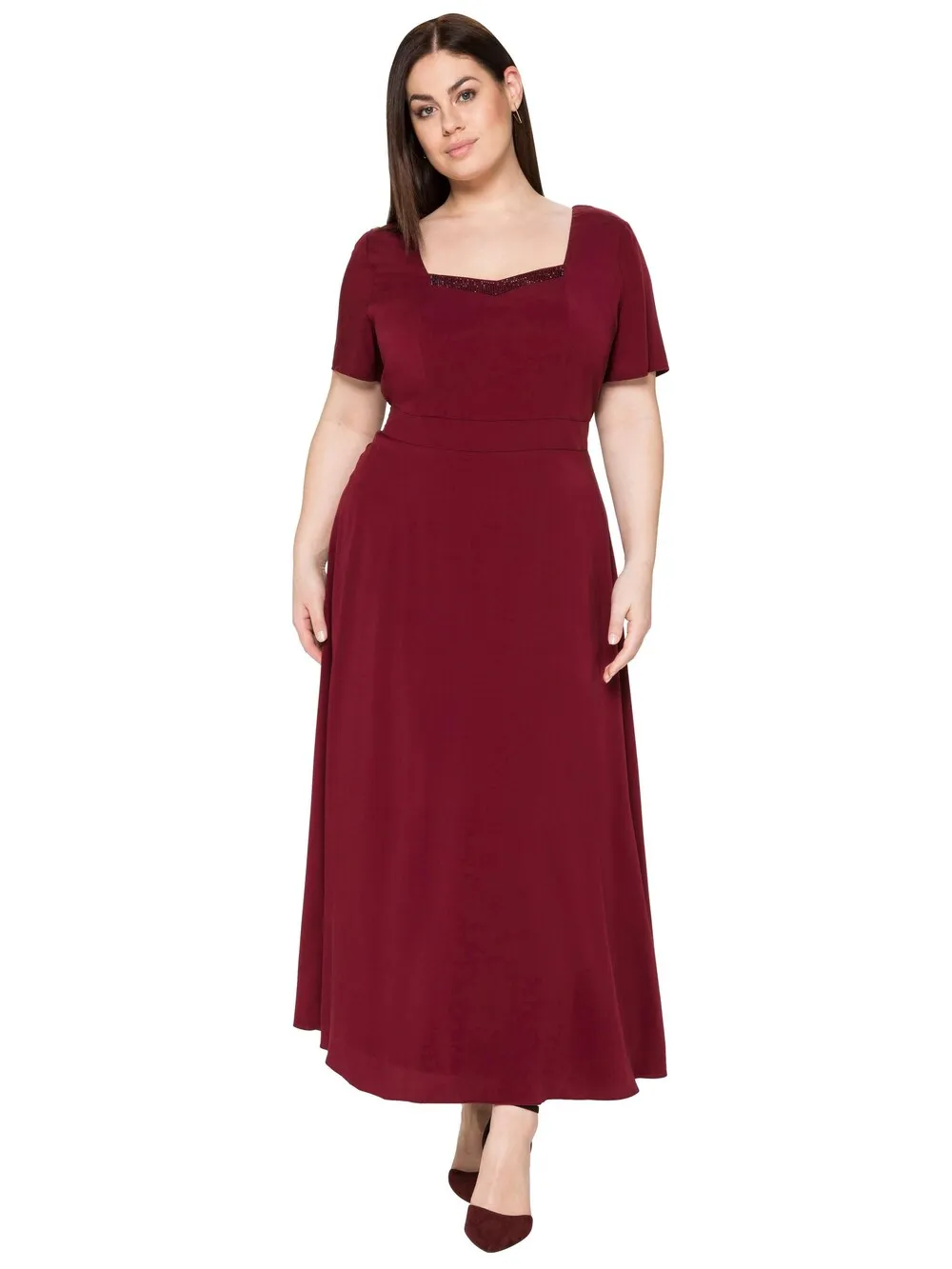 Evening dress SHEEGO, red wine