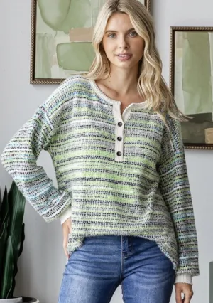 Green/Blue Knit Sweater - #8472-8475