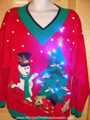 Holy Grail of Ugly Light Up Sweater Vintage 80s Pillsbury Dough Boy