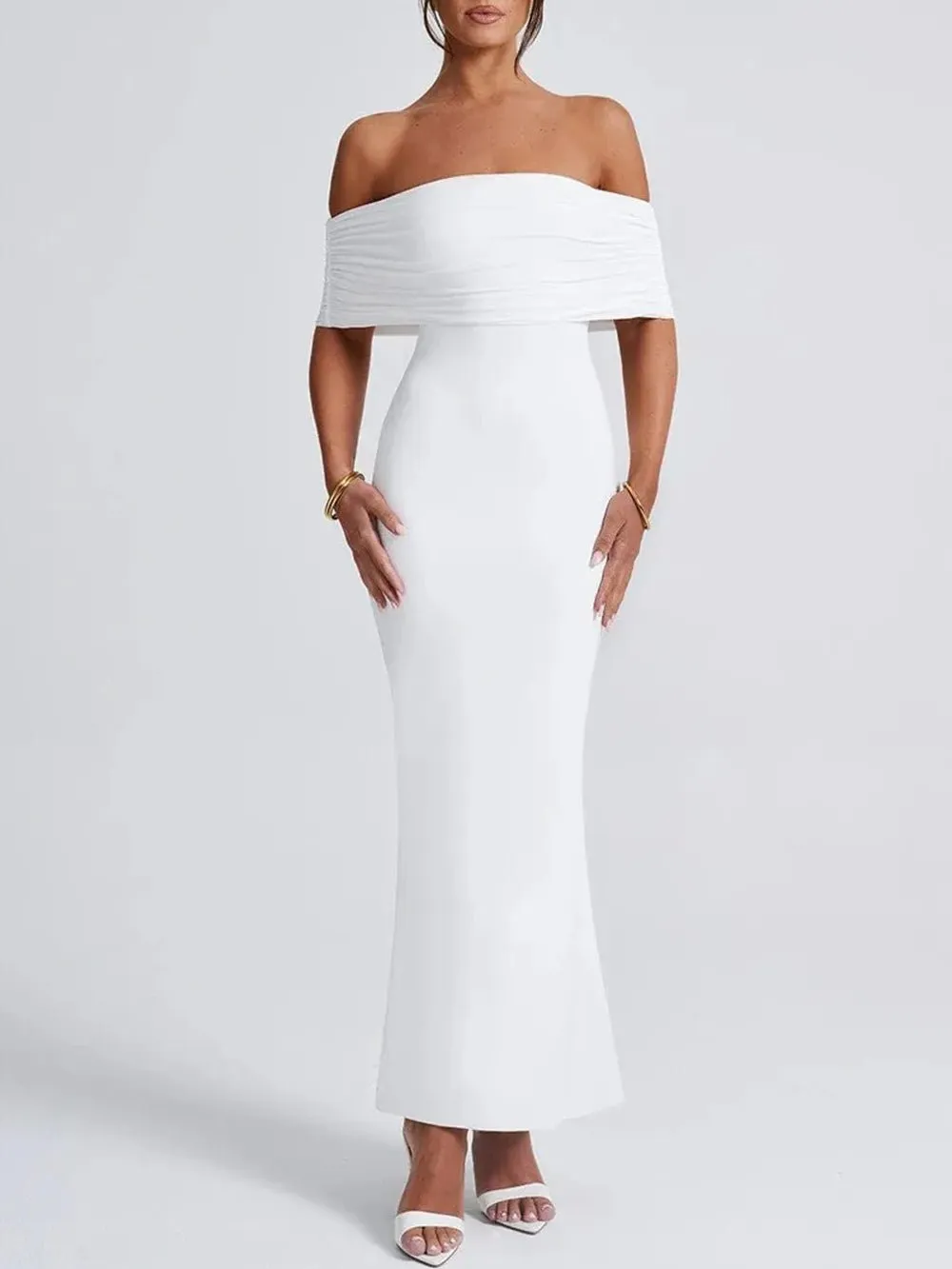 Jasmine Off Shoulder Sleeveless Maxi Dress