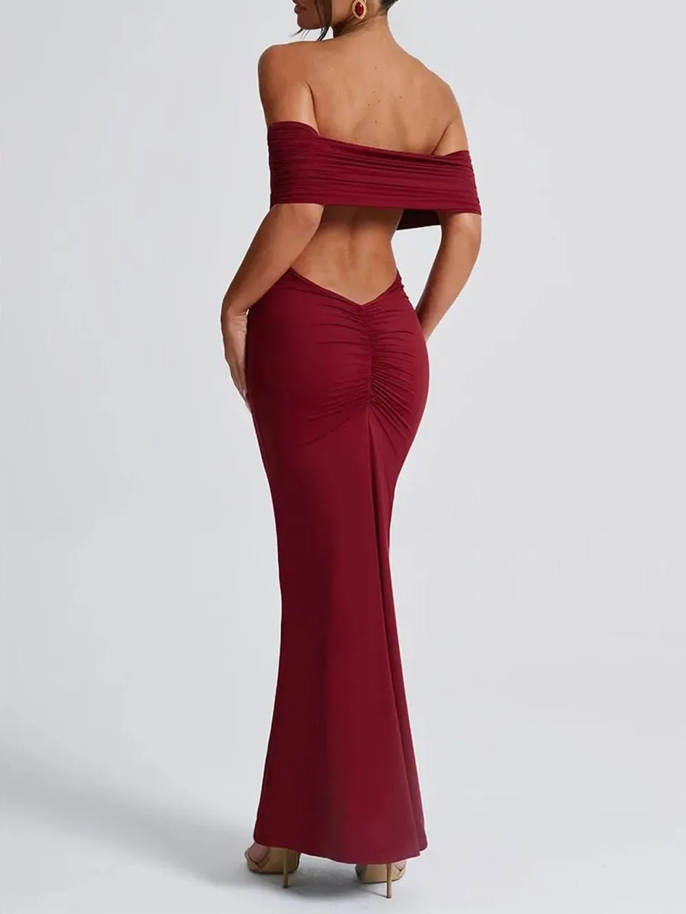 Jasmine Off Shoulder Sleeveless Maxi Dress