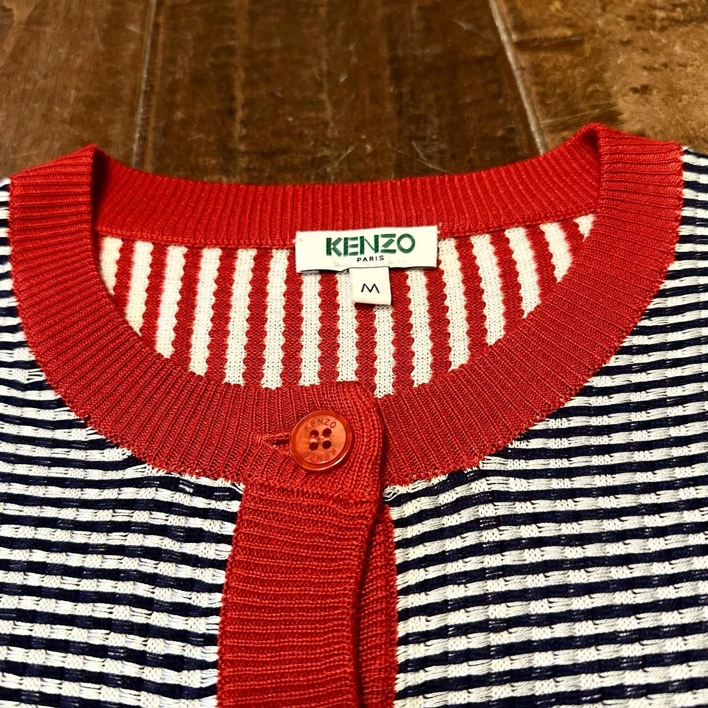 KENZO Cotton Silk Blend Cardigan Sweater