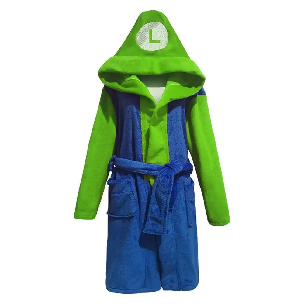 Kids Super Mario Kigurumi Robes Animal Pajamas Flannel Sleepwear For Adult