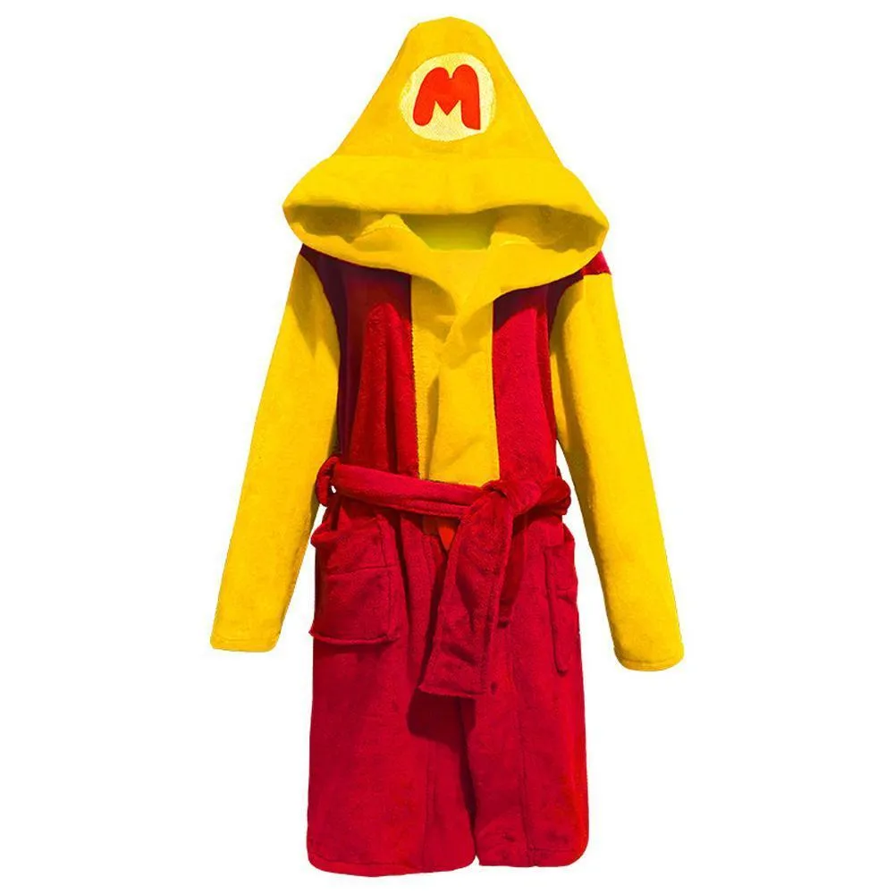 Kids Super Mario Kigurumi Robes Animal Pajamas Flannel Sleepwear For Adult