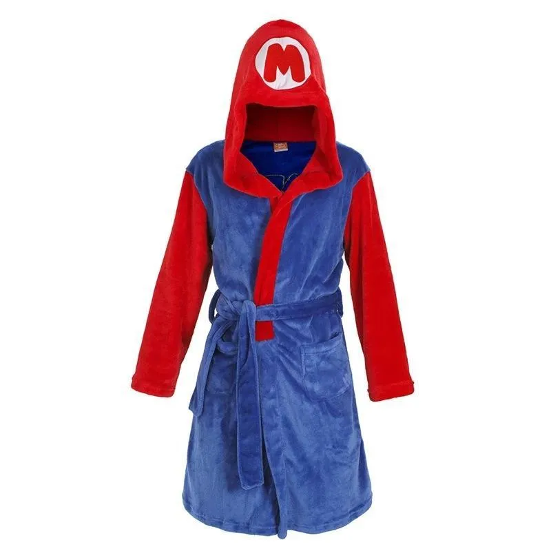 Kids Super Mario Kigurumi Robes Animal Pajamas Flannel Sleepwear For Adult