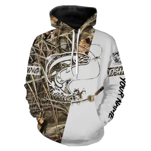 Lahontan Cutthroat Trout Customized Fishing Tattoo Camo All-Over Print Hoodie, Zip-Up Hoodie