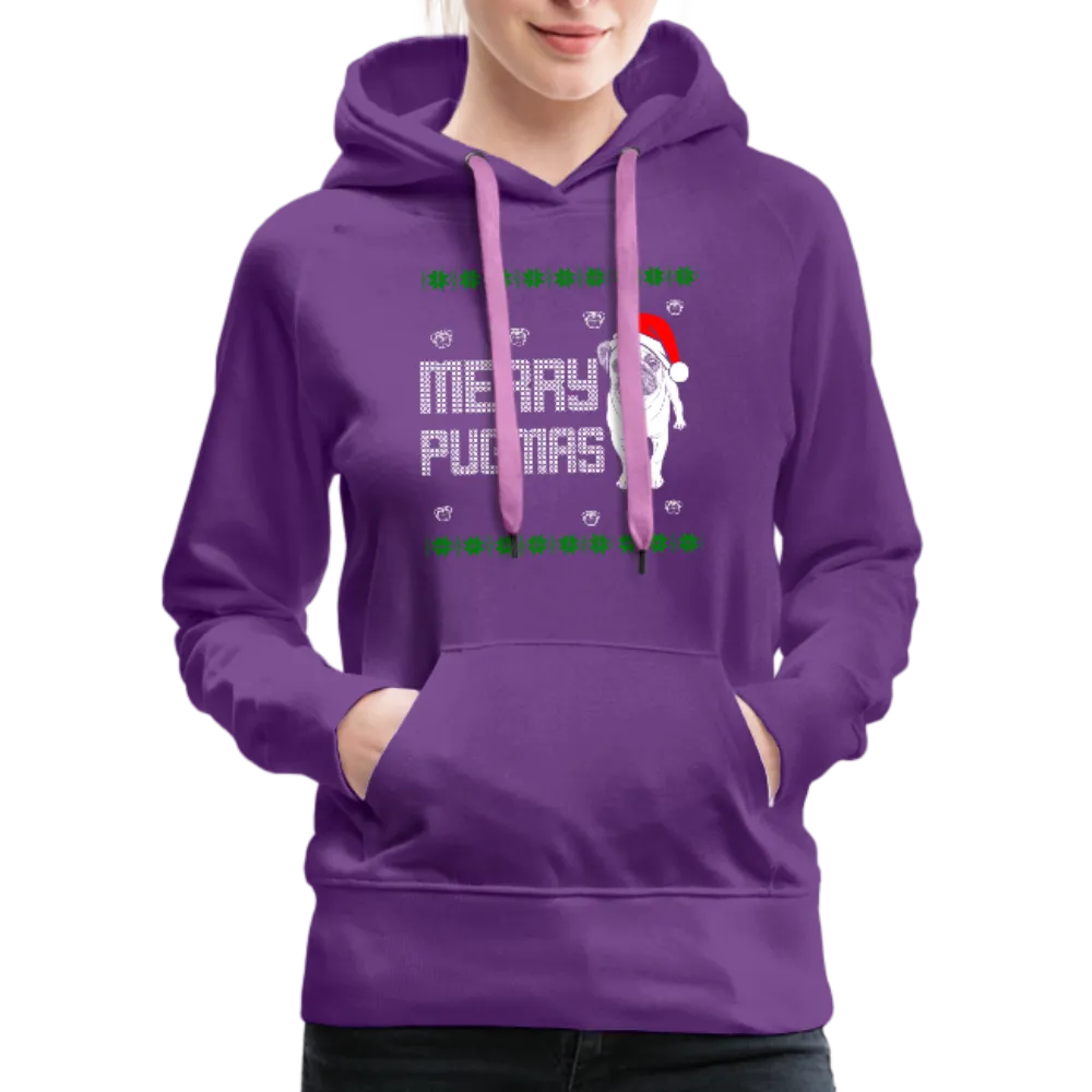 Merry Pugmas Women’s Premium Hoodie