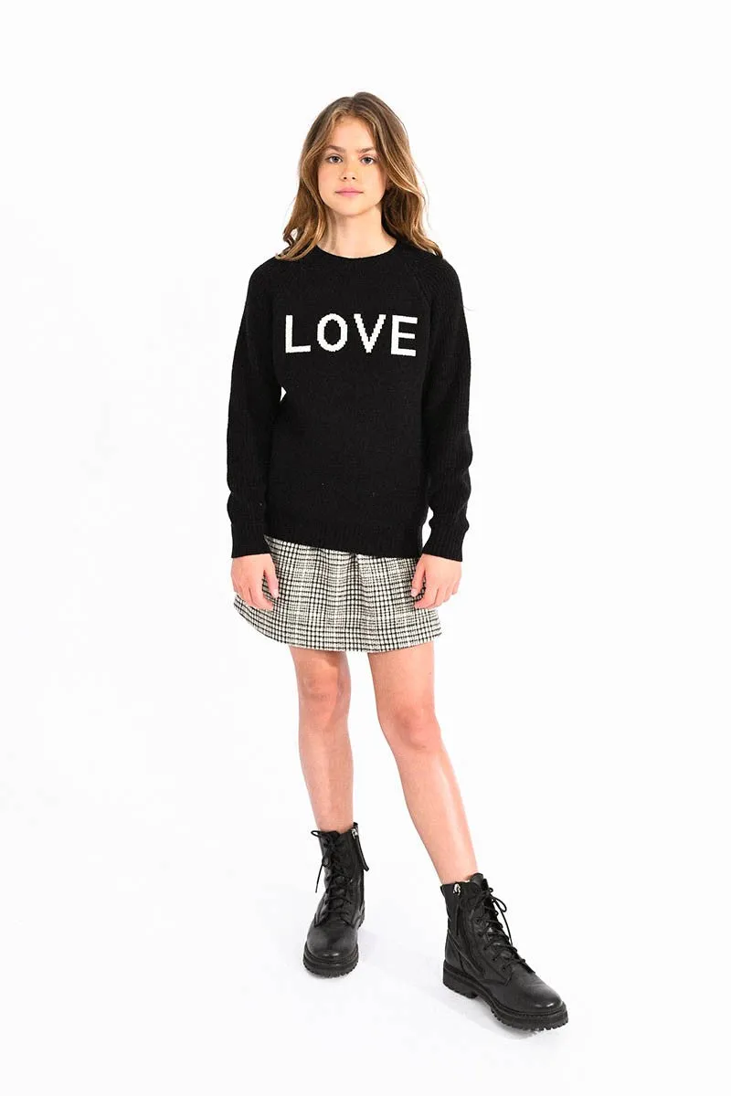 MOL Black Knit Love Sweater