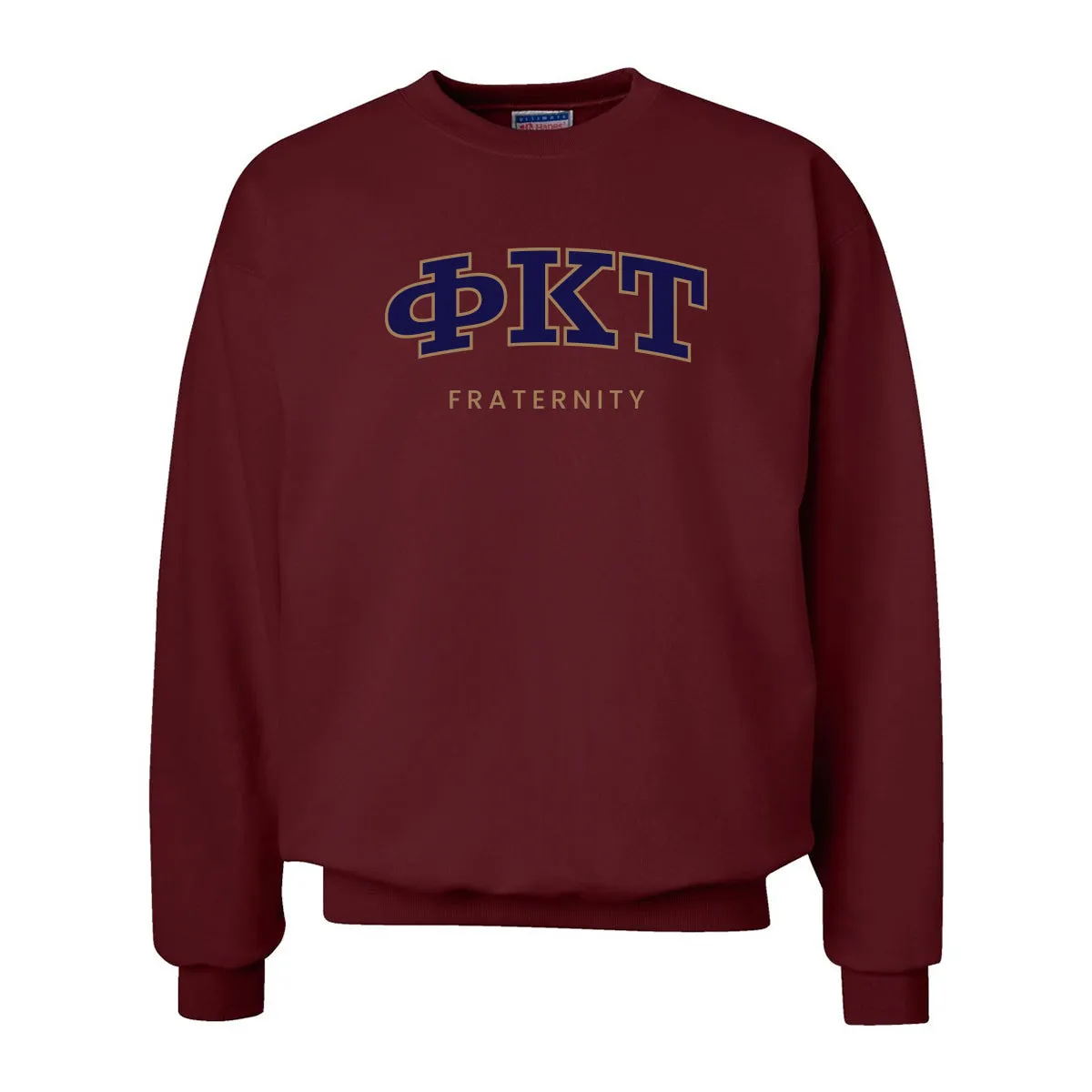 Phi Tau Maroon Old School Crewneck