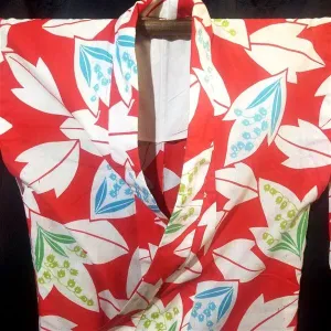 "Lillies of the Valley" Vintage Japanese Yukata