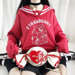 "STRAWBERRY" PULLOVER SWEATER