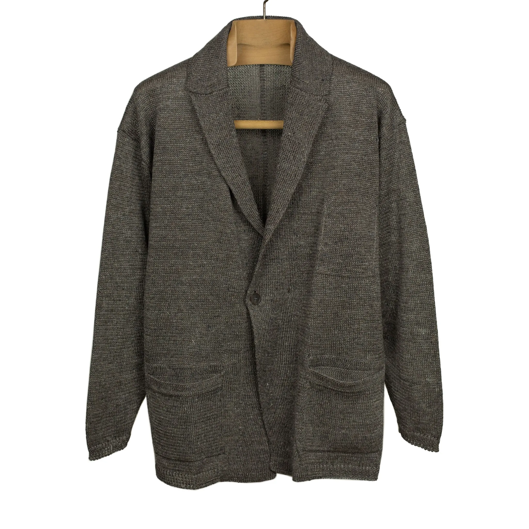 Relax Jacket in crisp Dusk brown mix linen