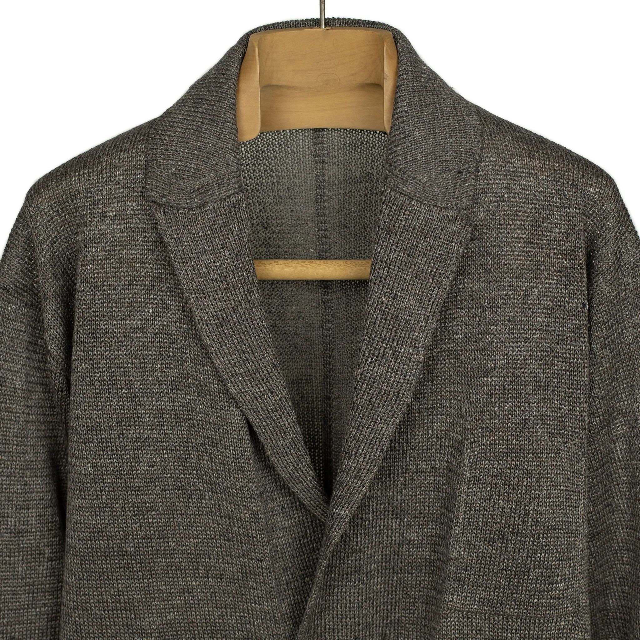 Relax Jacket in crisp Dusk brown mix linen