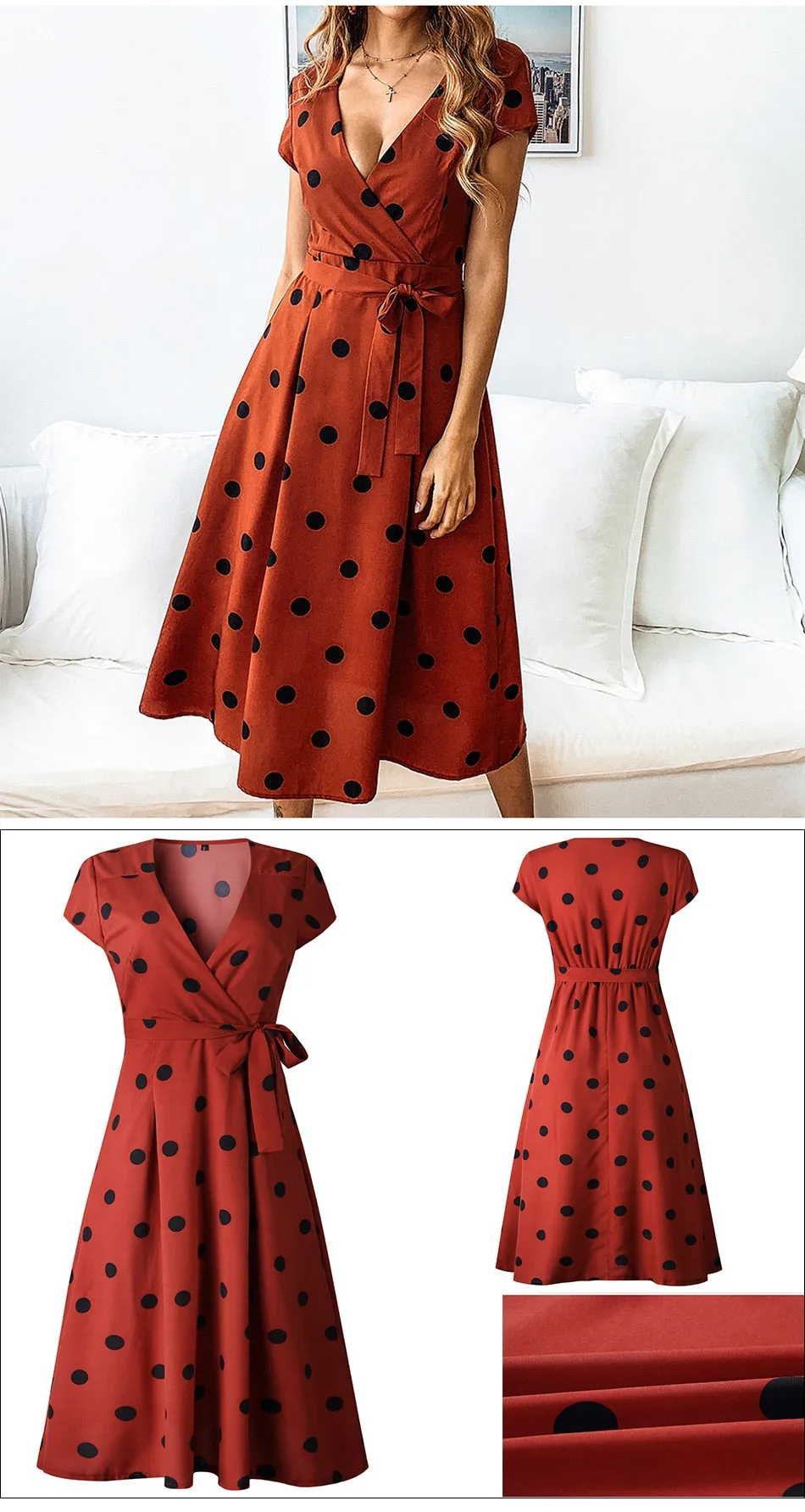 Retro Polka Dot Dress