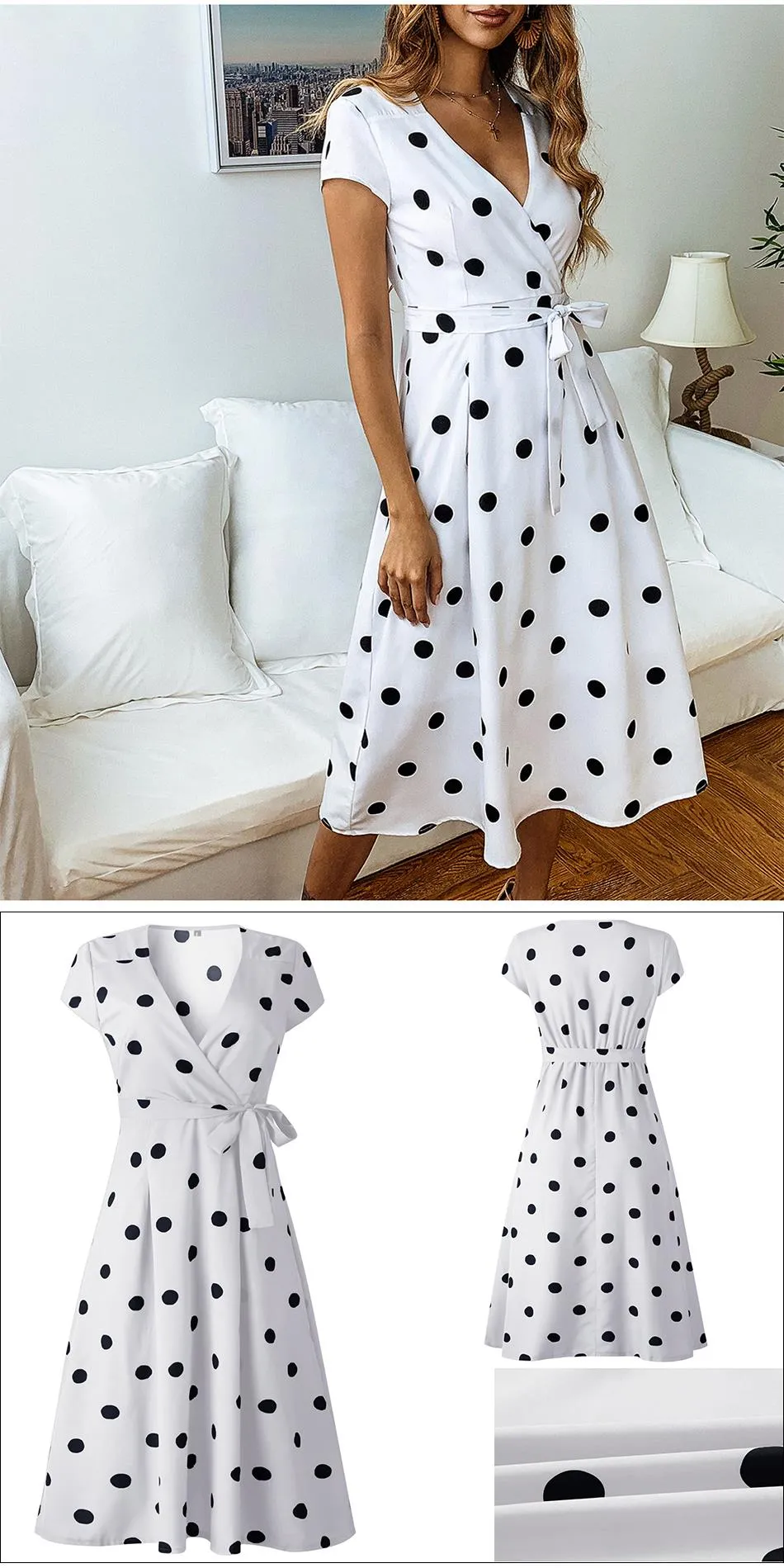 Retro Polka Dot Dress