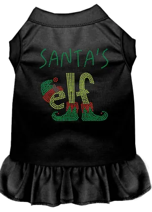 Santa's Elf Rhinestone Dog Dress Black Xxxl (20)