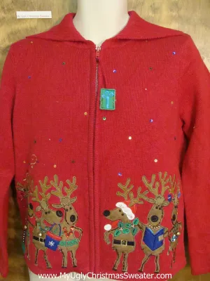 Silly Reindeer Horrible Christmas Sweater