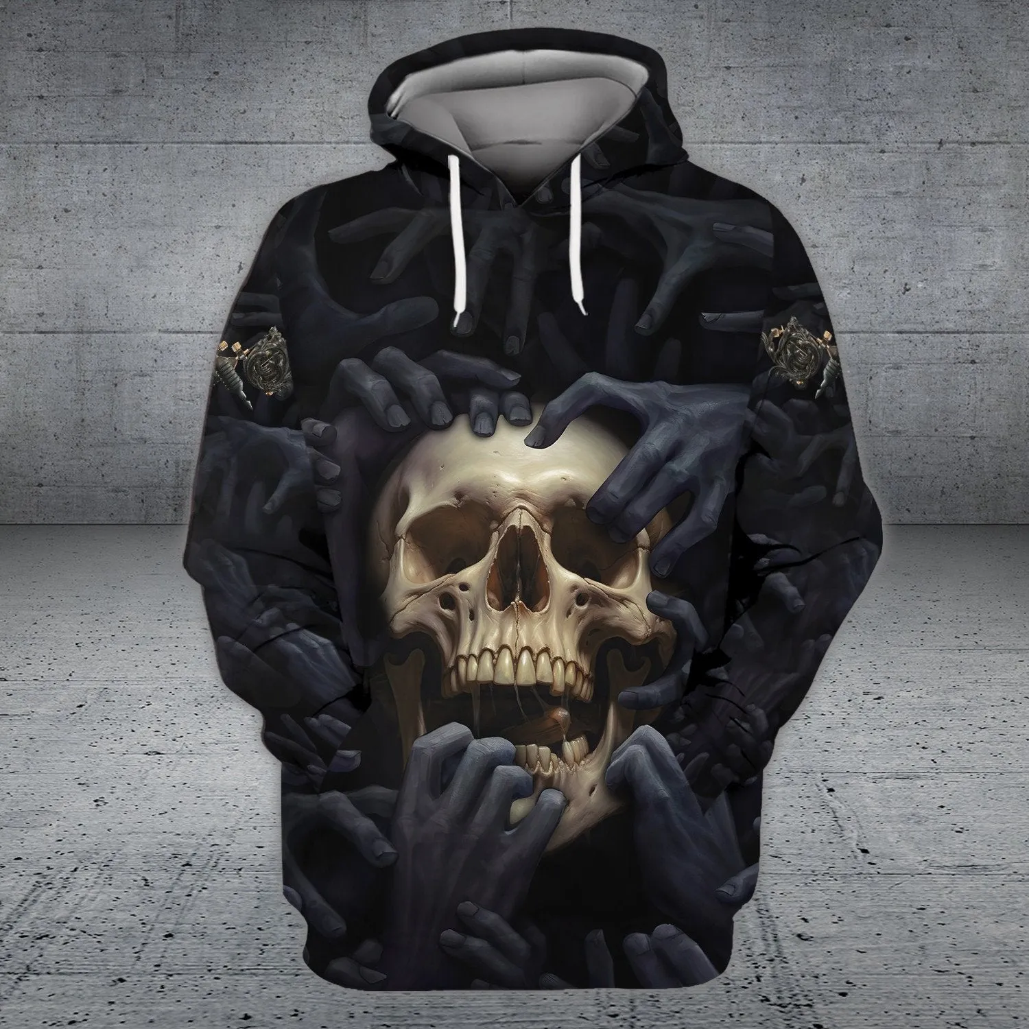 Skull Tattoo Artist Custom Name 3D Hoodie Shirts, Idea Gift for Tattoo Artist