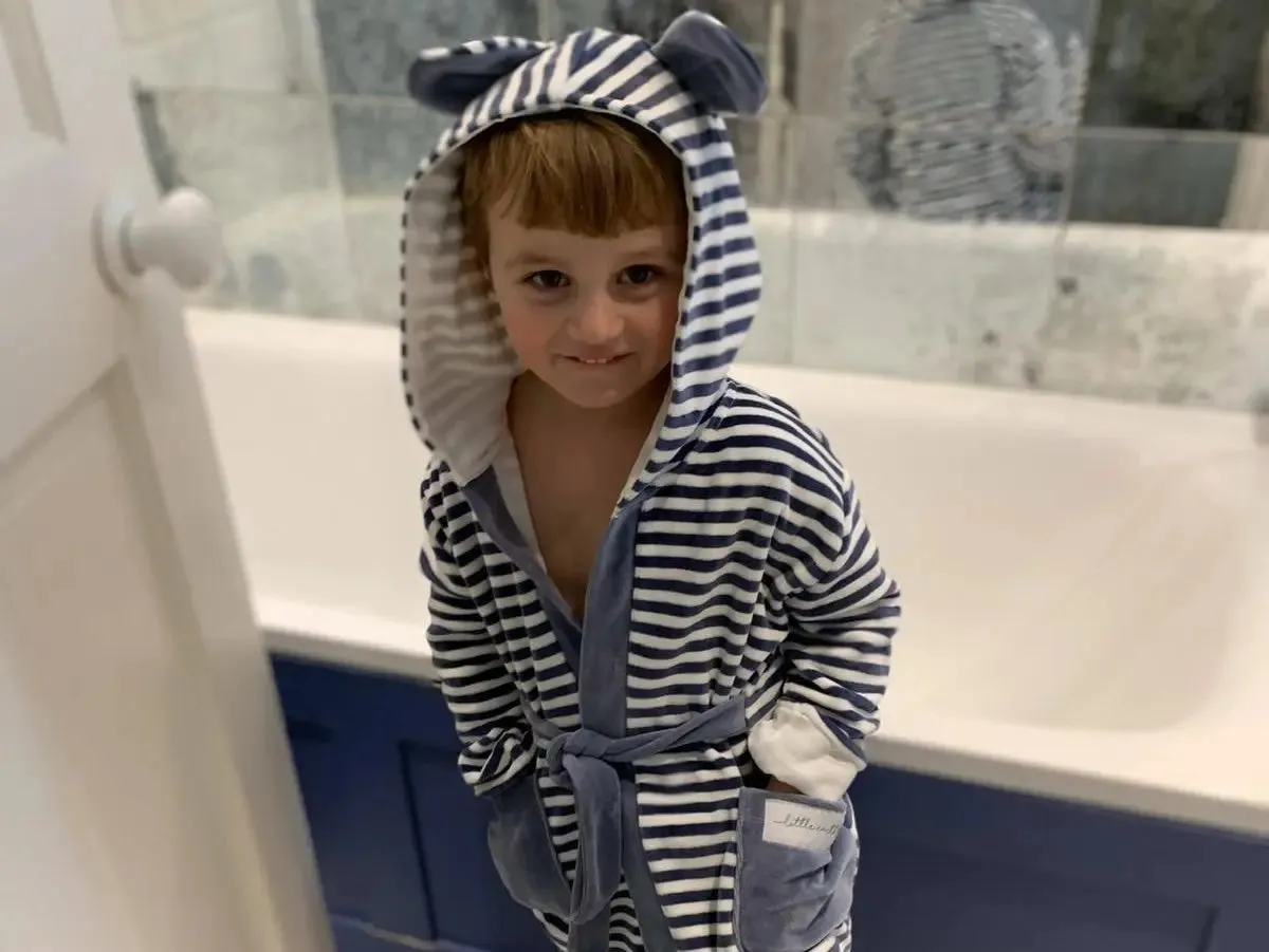 Stripe Kids Organic Robes