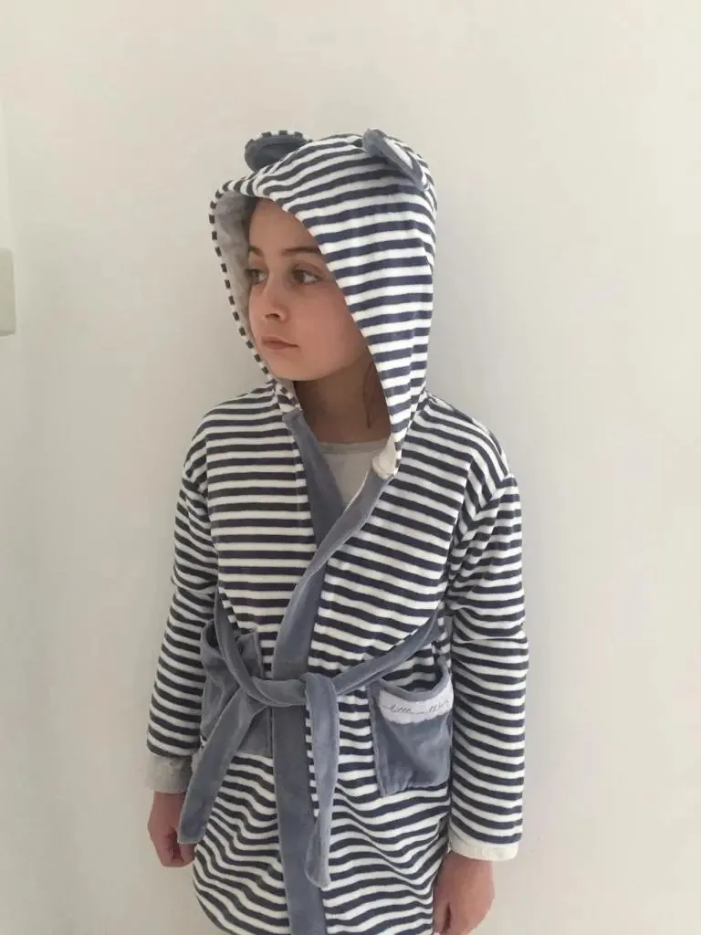 Stripe Kids Organic Robes