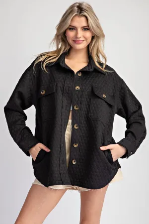 Textured Button Down Jacket