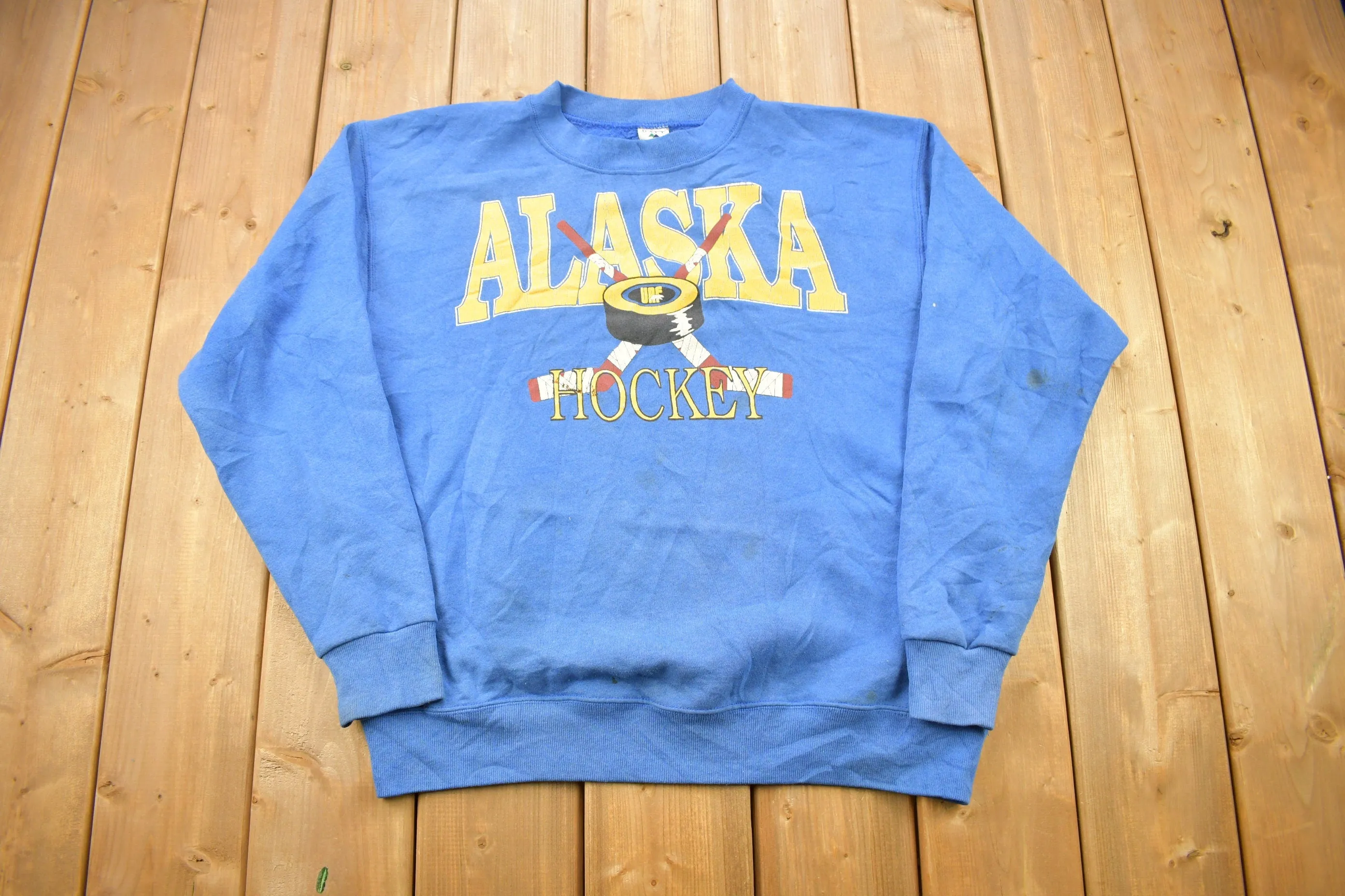 Vintage 1990s Alaska Hockey Crewneck Sweatshirt