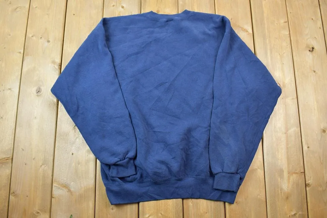 Vintage 1990s Navy United States New London Crewneck Sweatshirt