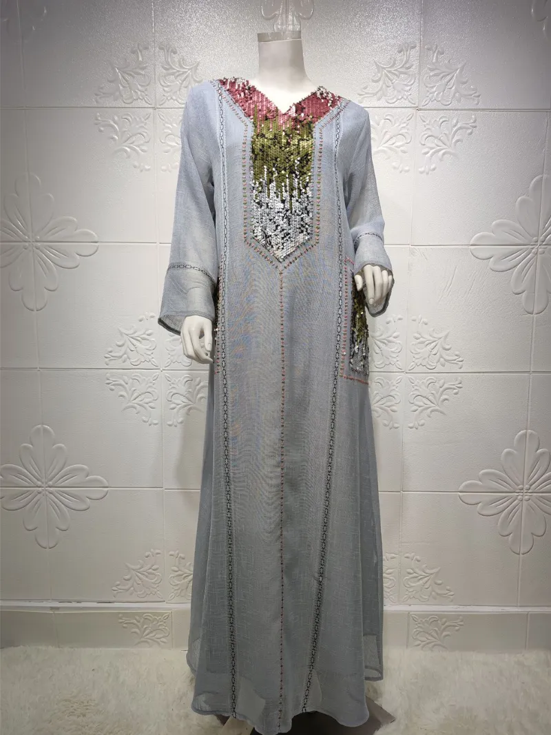 Women's Cross-Border Dubai Style Embroidered Abaya Muslim