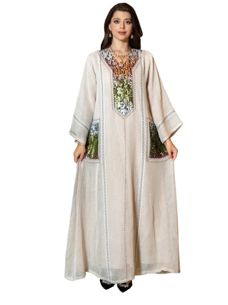 Women's Cross-Border Dubai Style Embroidered Abaya Muslim