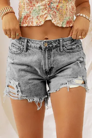 Women's Ripped Jean Shorts High Waisted Distressed Denim Shorts